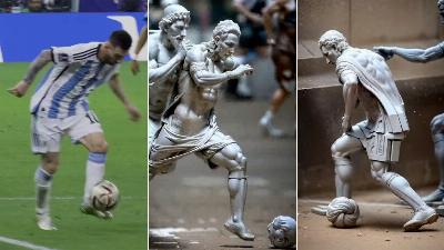L'intelligence artificielle a transformé Lionel Messi en gladiateur de l'Empire romain : le renversement de la vidéo du troisième but contre la Croatie en Coupe du Monde devenue virale