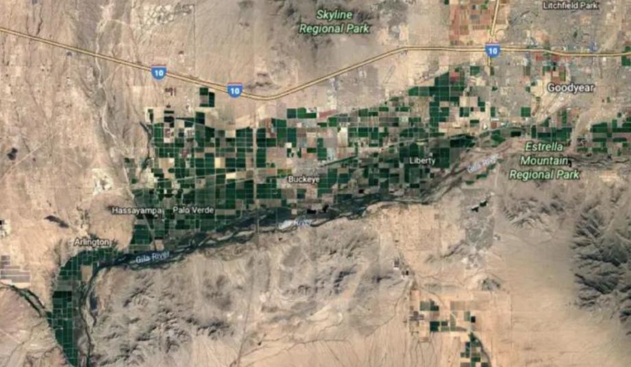 L'emplacement approximatif du territoire où Belmont sera construit. (Google Maps).