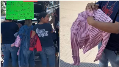 Quelle offre ! Un homme vend tous les vêtements de sa compagne pour 20 pesos parce qu'il l'a abandonné pour son frère aîné