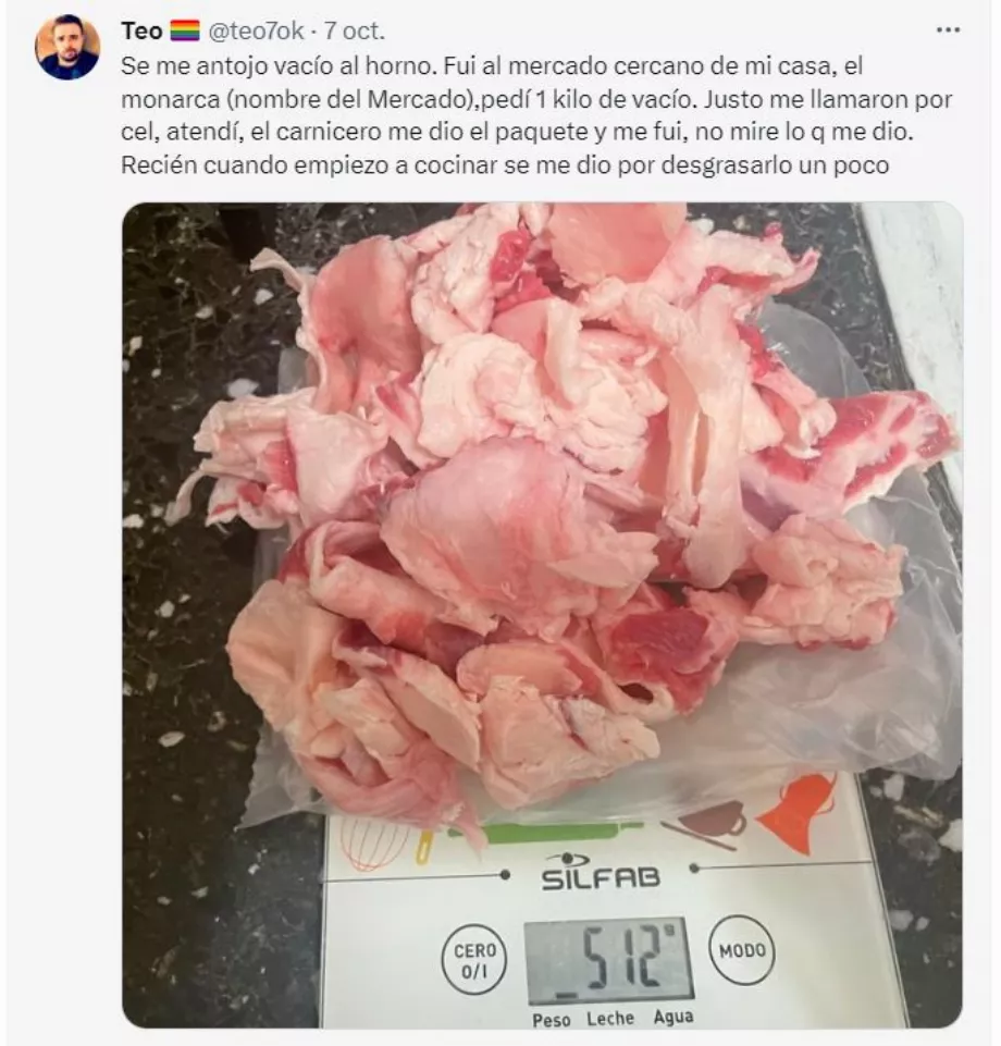 Son post a dépassé les 17 mille vues sur le réseau social (@teo7ok)