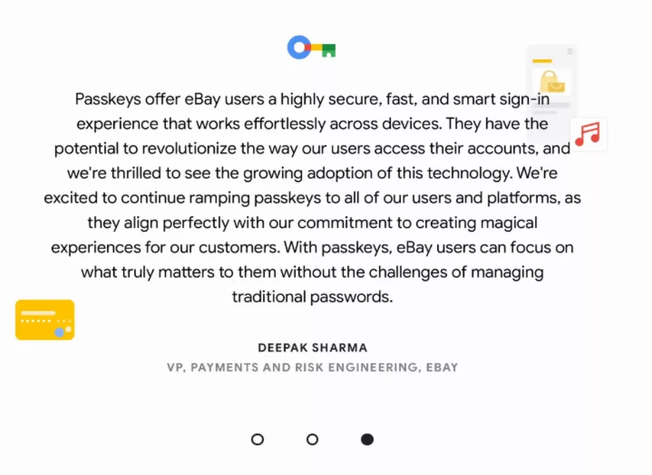 Ebay affirme que les mots de passe pourraient révolutionner la façon dont ses utilisateurs accèdent à la plateforme. (Google)