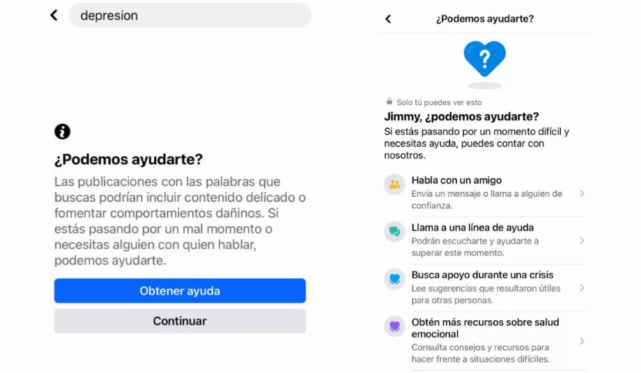 Facebook propose une fonctionnalité pour aider les personnes souffrant de dépression.