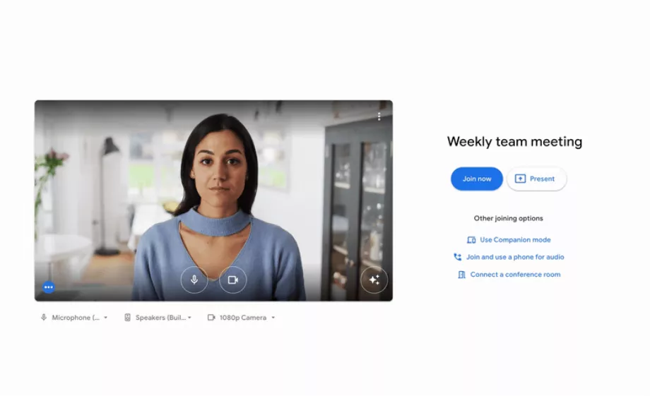 La résolution 1080p n'est disponible que sur les appareils dotés de caméras prenant en charge cette qualité. (Google)