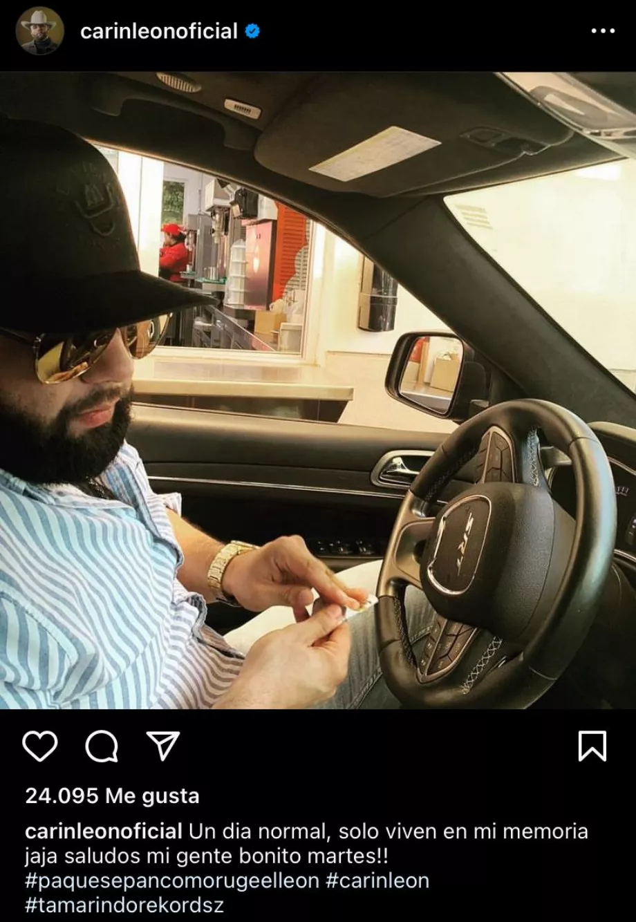 L'un des camions préférés de l'artiste régional mexicain Carin León est le Dodge DDurango SRT - crédit @carinleonoficial/Instagram