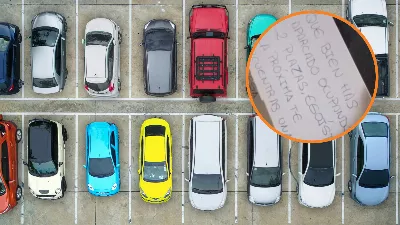 Il a garé la voiture sur deux places et a trouvé une note intimidante sur le pare-brise.