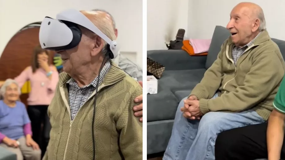L'homme, avec l'aide de sa famille, a participé à un jeu en ligne et sa réaction a été virale