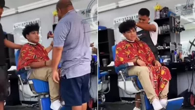 Un père a forcé son fils à lui couper les cheveux comme un « vrai homme » et l’a frappé
