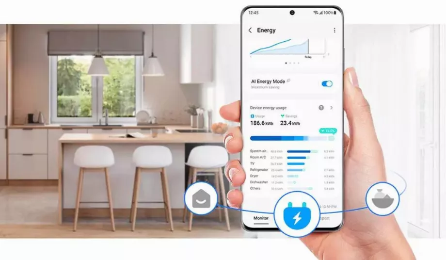 La fonction SmartThings Energy vous permet de suivre vos dépenses énergétiques. (Samsung)