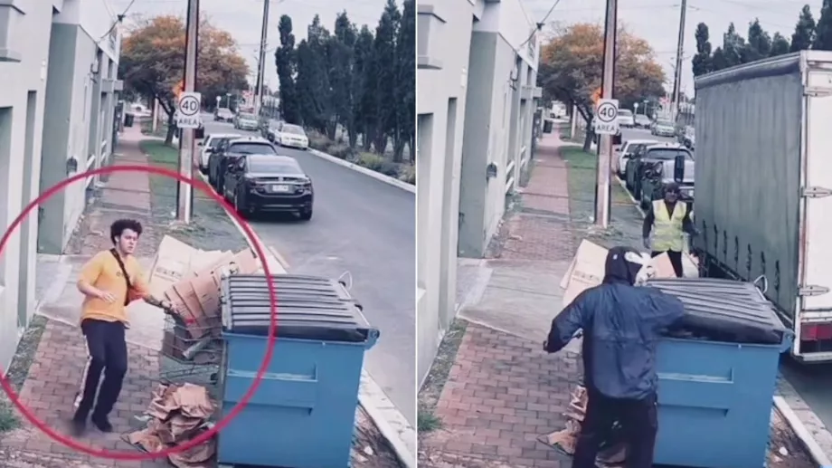 Un jeune homme plein de ressources défie les criminels en se cachant dans une benne à ordures lors d'une évasion audacieuse aux États-Unis. (TIC Tac)