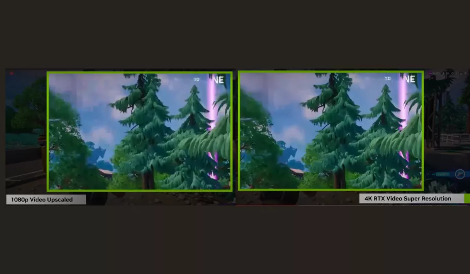L'outil est capable d'améliorer la netteté et la clarté du contenu en ligne. (NVIDIA)