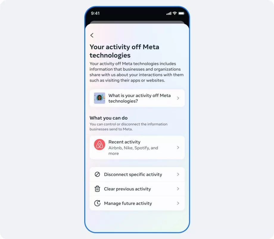 Instagram cessera d'enregistrer l'activité des utilisateurs en dehors de l'application. (But)