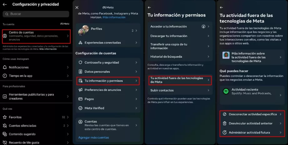 Instagram cessera d'enregistrer l'activité des utilisateurs en dehors de l'application. (Infoba)