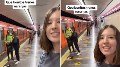 « Apprends, Yahritza ! » : Une étrangère montre son amour pour le métro CDMX et devient virale : « Quels beaux trains oranges »