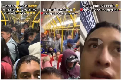 Pour avoir vendu des baisers à TransMilenio, un jeune homme est devenu viral sur TikTok : « Le baiser du coin coûte 500 $ »