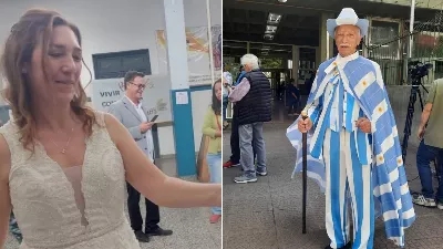 Les curiosités des élections : « Iron Man » de Luján, la mariée qui a voté après son mariage et « Bananes en pyjama »