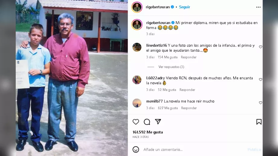 Le coureur colombien a partagé avec ses followers une image de son enfance - crédit @rigobertouran/Instagram