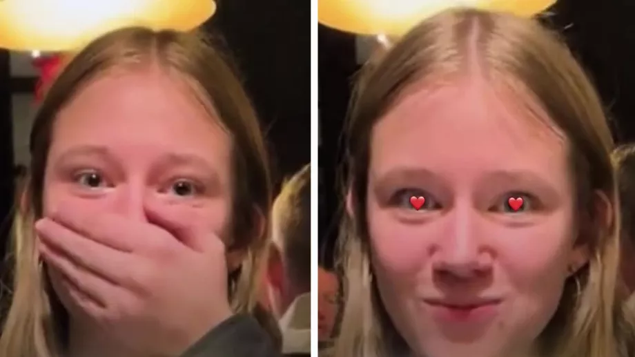 Le père de la jeune femme, anticipant l'importance de ce moment, a décidé de filmer sa réaction.