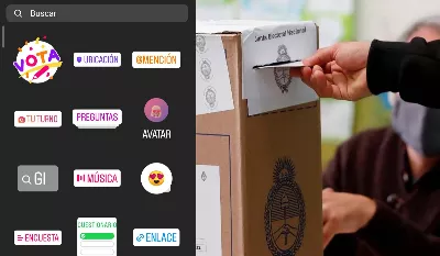 Vote, les nouveaux autocollants Instagram pour les élections en Argentine et en Colombie