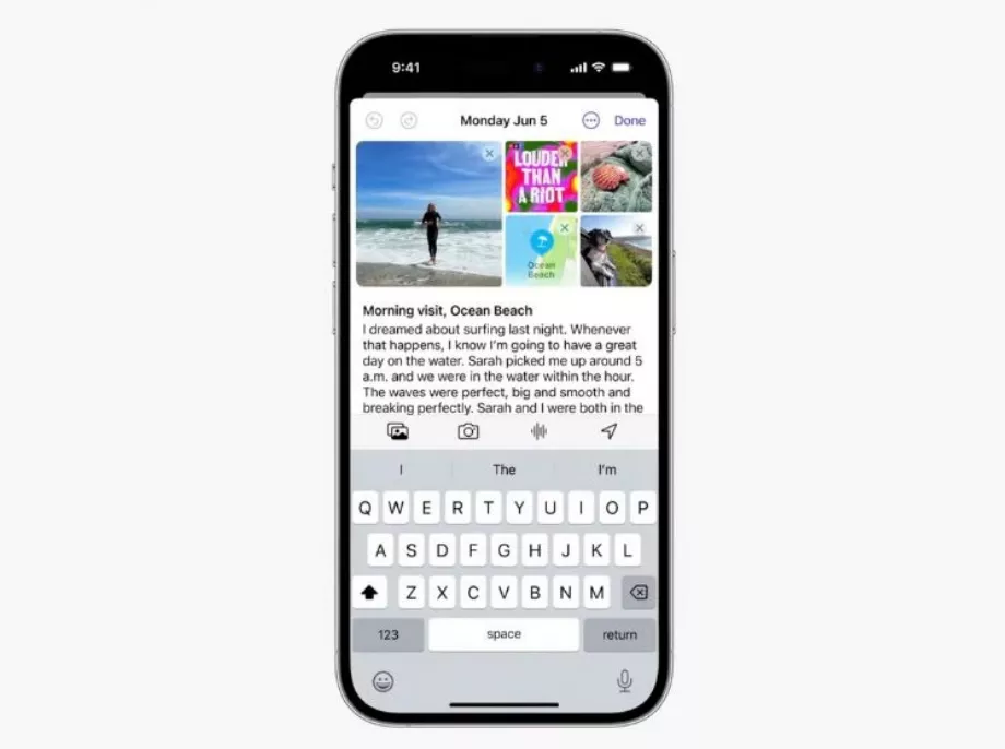 L'application Journal d'Apple. (Beebom)