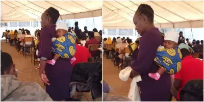 Une enseignante est devenue virale en tenant le bébé de son élève et en permettant à la mère de se concentrer sur son examen