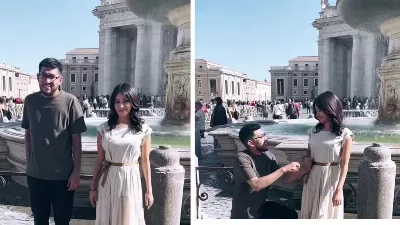 Il a proposé à sa petite amie mais une erreur inhabituelle a complètement ruiné le souvenir romantique.