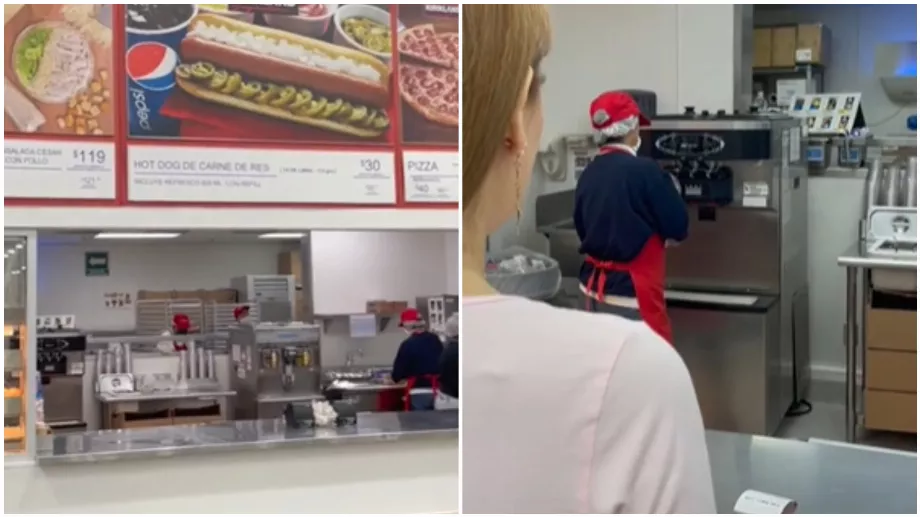 glace Costco dans une fontaine à soda (Tiktok/clientescostcomexico)