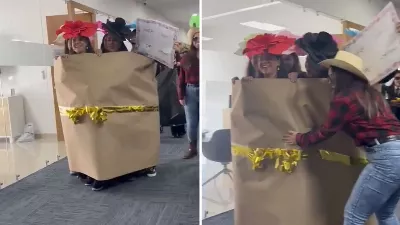 Des travailleurs deviennent viraux après s'être déguisés en « Flores el Patrón » pour Halloween | VIDÉO
