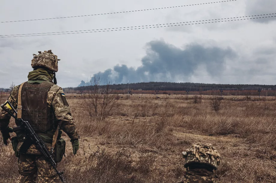 Image d'un soldat de l'armée ukrainienne, pays envahi par la Russie (Diego Herrera - Europa Press)