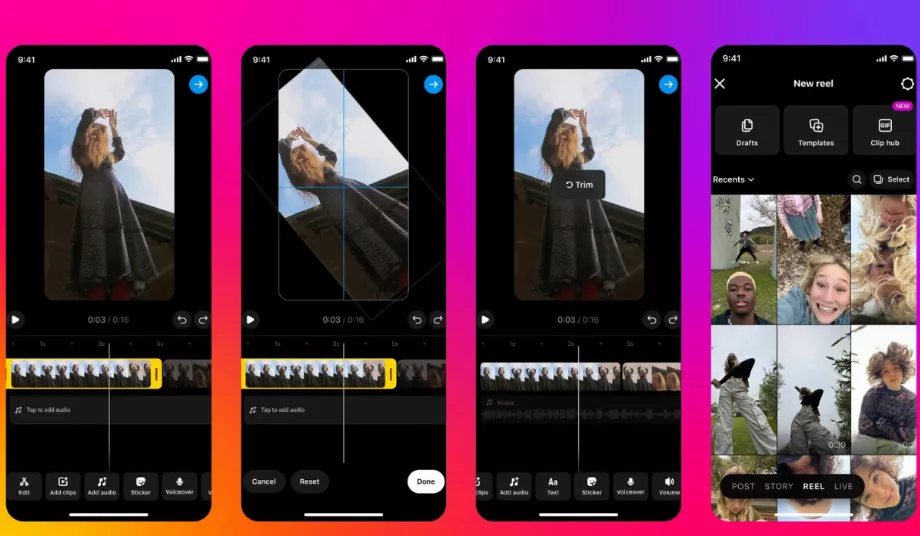La mise à jour d'Instagram ajoute de nouveaux filtres de caméra et outils de montage vidéo pour les créateurs de contenu. (Instagram)