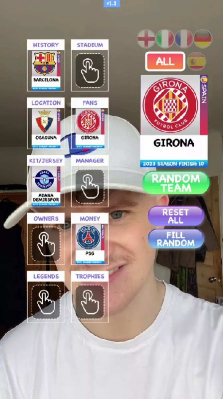 Le filtre TikTok crée la meilleure équipe de football de l'histoire. (Infoba)