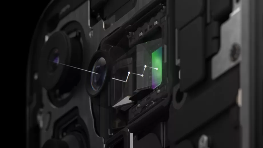 Technologie de lentille tétraprisme utilisée dans l’iPhone 15 Pro Max. (Manzana)