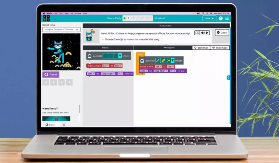 Introduction accessible à l'IA générative avec le nouvel outil Hour of Code : AI Edition. (Amazone)