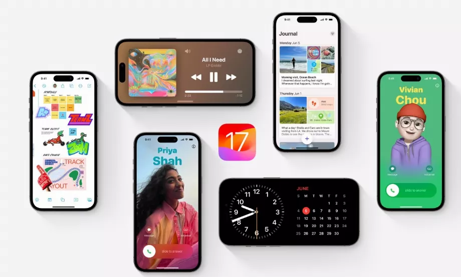 Parmi les nouveautés d'iOS 17 figurent la personnalisation des bannières de contacts et de nouvelles réponses Tapback. (Manzana)