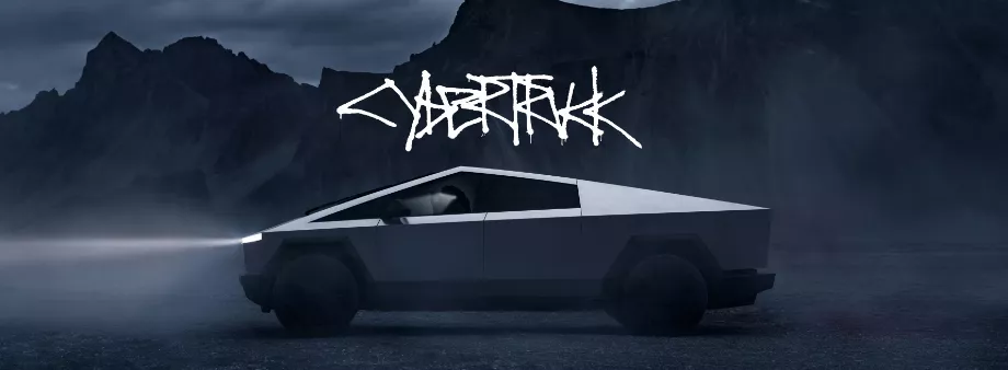 La nouvelle voiture a une esthétique inspirée du style cyberpunk. (Tesla)