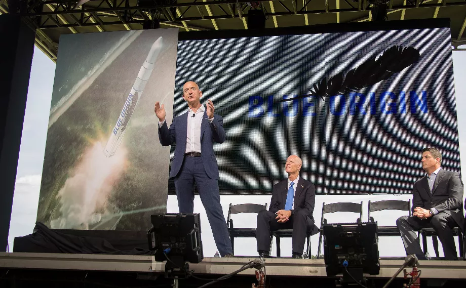 Le changement d'adresse de Bezos est stratégique en raison de sa proximité avec Cap Canaveral, en Floride, où ont lieu les lancements de Blue Origin. (HO/Mike Brown/Space Floride)