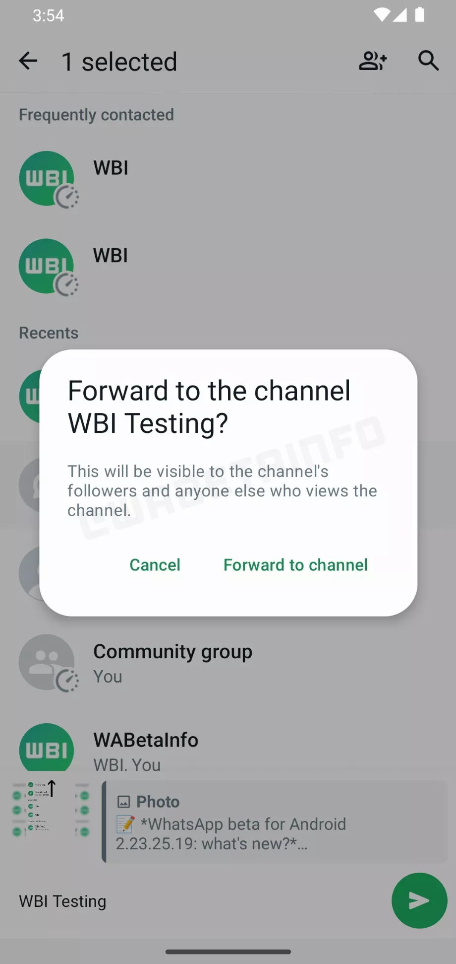 La mise à jour de WhatsApp vous permettra d'envoyer des messages privés sous forme de contenu public diffusé dans les Communautés. (WABetaInfo)