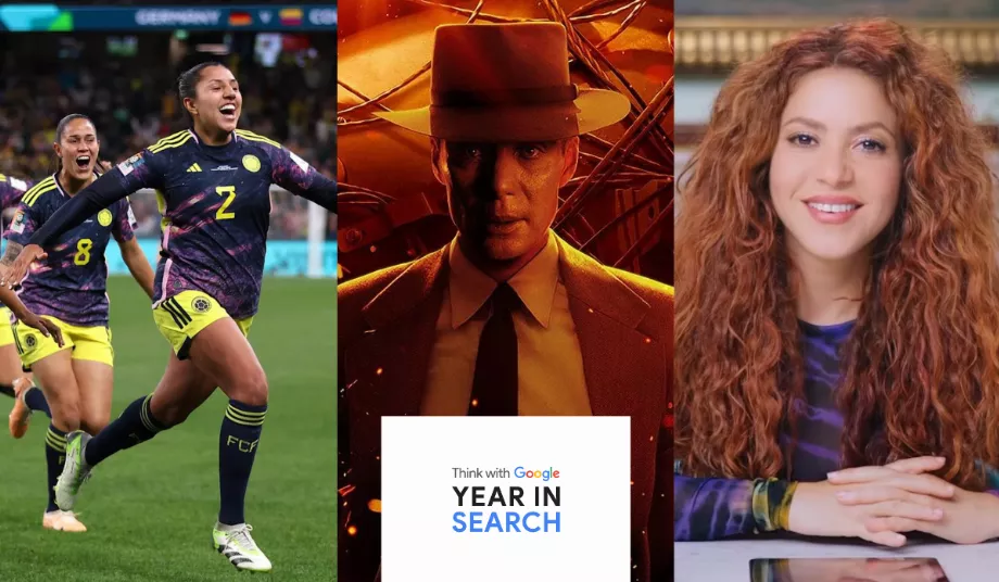 2023 : une année de jalons et de tendances chez Google Colombie. Shakira, Oppenheimer et la Coupe du monde féminine, parmi les sujets les plus recherchés.