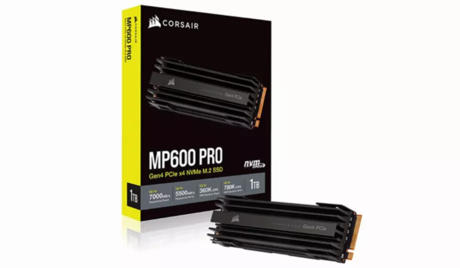 Le SSD Corsair MP600 PRO LPX 2 To a des vitesses de lecture de 7 100 Mo/s et des vitesses d'écriture de 6 800 Mo/s. (Corsaire)