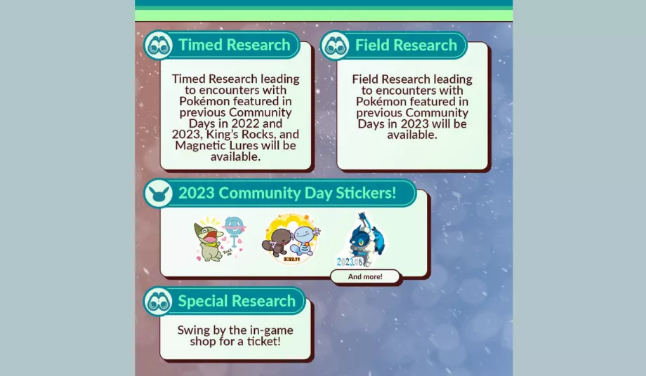 Vous pouvez participer à des recherches sur le terrain et acquérir une histoire de recherche spéciale. (@PokémonGoApp)