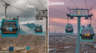 Voici à quoi ressembleraient les lignes CDMX Cablebús si elles se trouvaient dans d'autres pays, selon l'Intelligence Artificielle