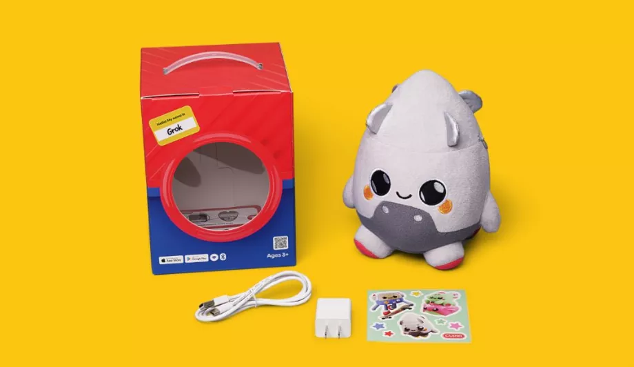 La peluche peut répondre aux interactions grâce à sa connexion au cloud. (Curium)