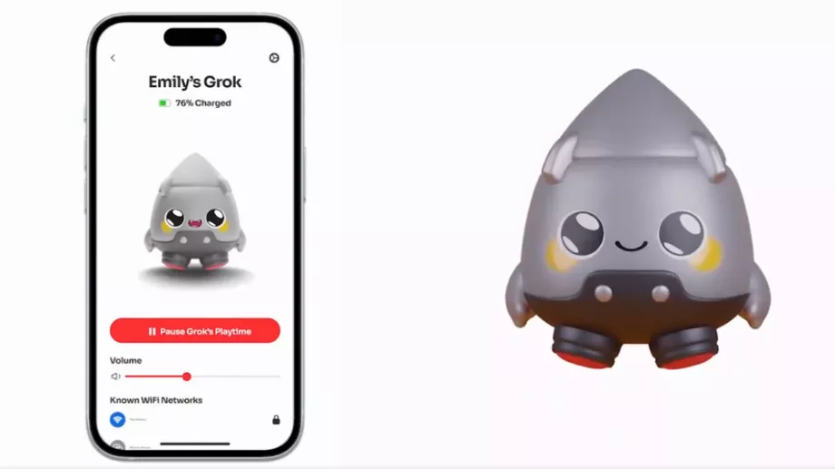 La peluche peut répondre aux interactions grâce à sa connexion au cloud. (Curium)