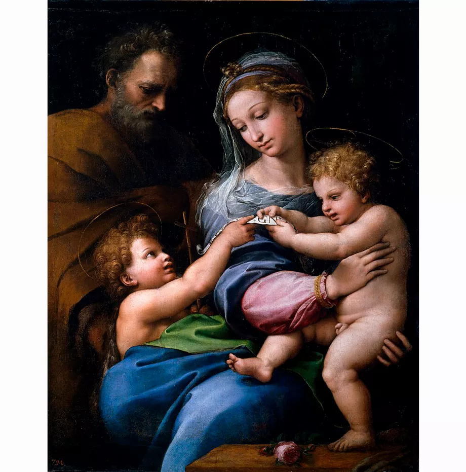 « Madonna della Rosa » (Madone à la Rose) est au Musée du Prado