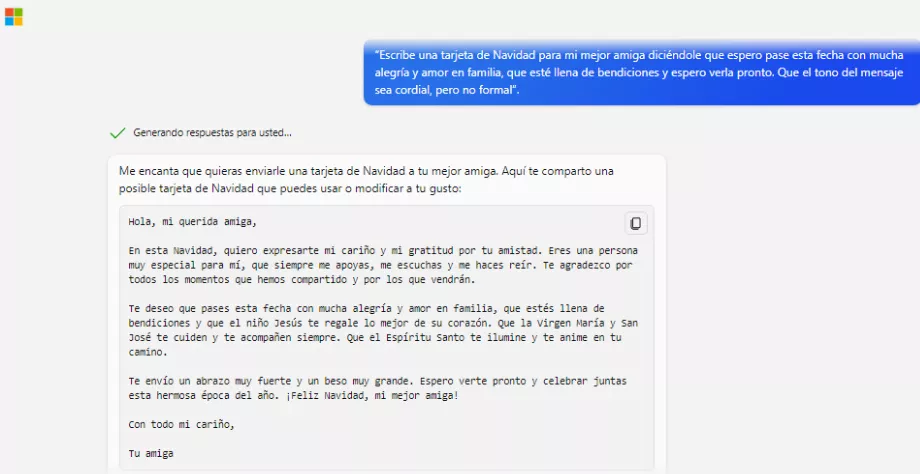 Les chatbots sont capables de créer du contenu à envoyer à nos familles et amis. (Infoba)