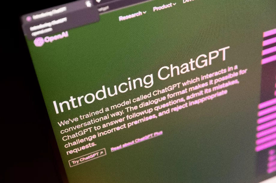 Photographie d'archive d'un écran avec le site Web ChatGPT d'OpenAI (Photo : EFE/Rayner Peña R.)