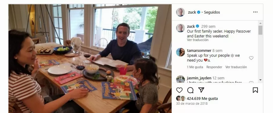 La cuisine est fondamentale dans la dynamique familiale Zuckerberg Chan. (Instagram)