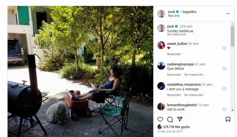 La famille fait des barbecues le dimanche. (Instagram)