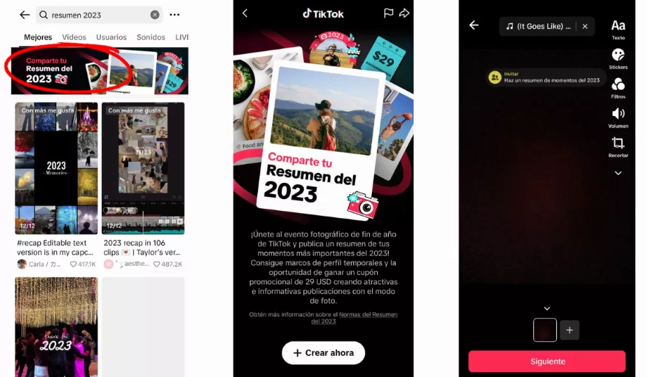 Le résumé de l’année peut se faire avec plusieurs chansons virales ou avec l’option officielle TikTok. (Infoba)