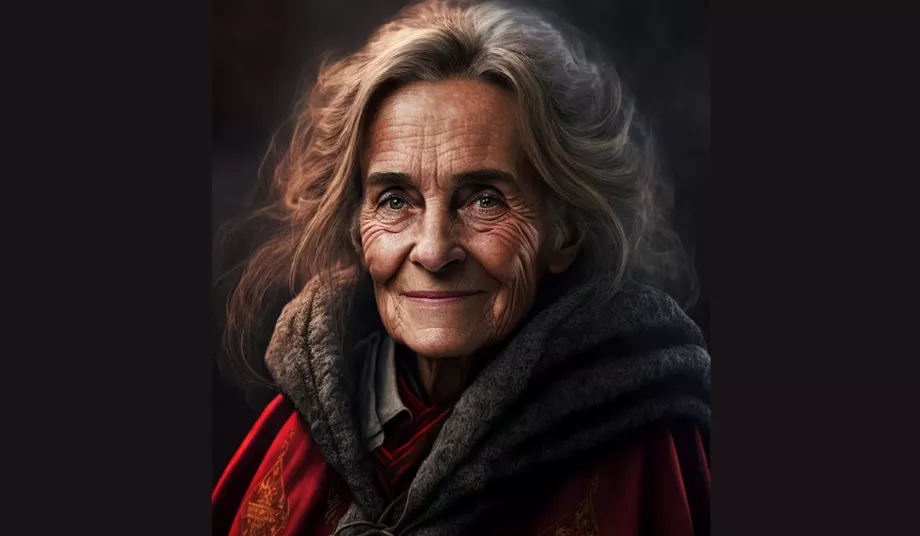 Hermione Granger en vieille femme. (À mi-parcours - @jed.ai.master)