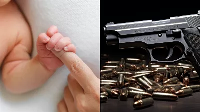 Une mère indignée parce qu’elle a endormi son bébé avec une arme à feu : « Au cas où les sorcières viendraient »